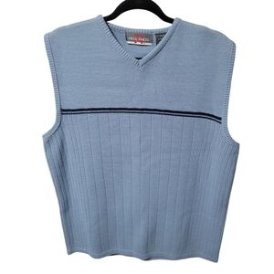 Blue Sweater Vest 100% Acrylic - Men's Size Medium